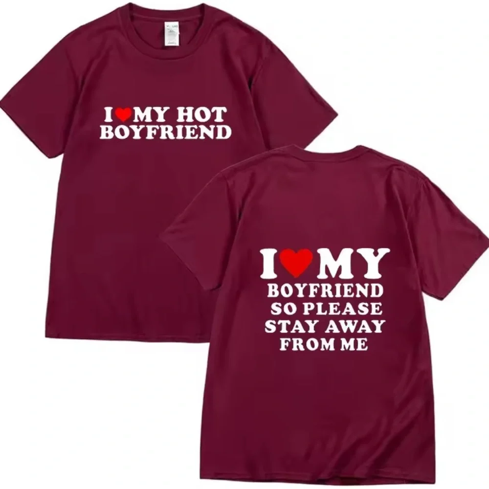 “I Love My Hot Girlfriend/Boyfriend” Graphic T-Shirt – Casual Cotton tee - Picture 9 of 10